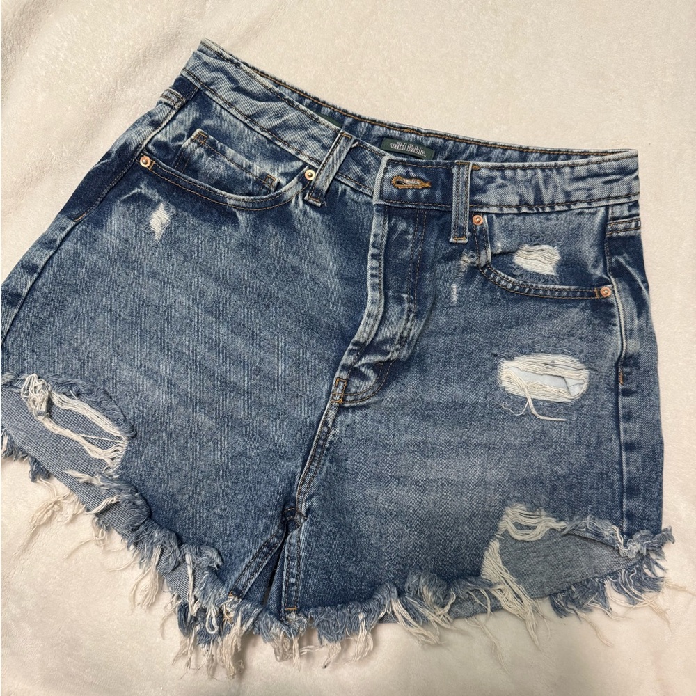 Denim Distressed Women Shorts